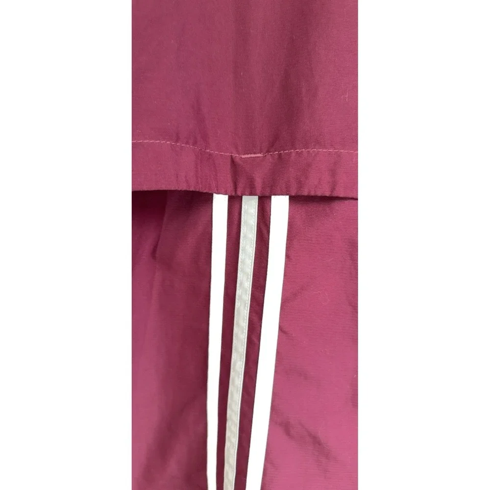Adidas Quarter Zip Windbreaker Jacket Men's‎ M Maroon Mesh Lined Vented Outdoor